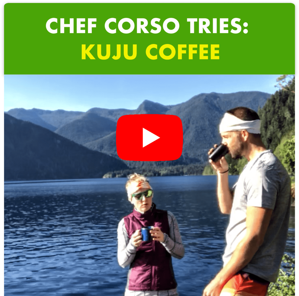Chef Corso trail-tests Kuju Coffee