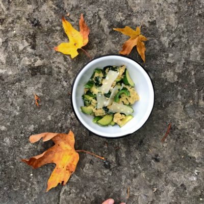 best backpacking food - veggie scramble
