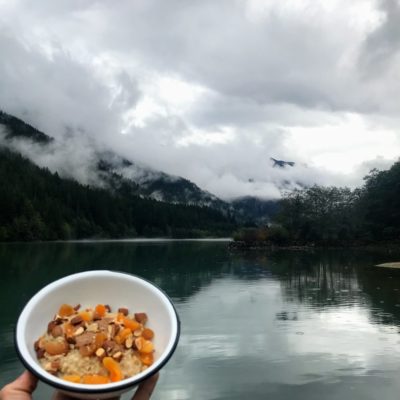 vegan backpacking meals - Almond Oatmeal