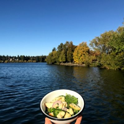 no cook backpacking meals - spinach salad