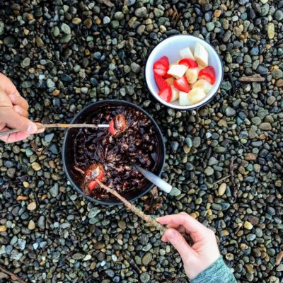 gourmet backpacking recipes - fondue