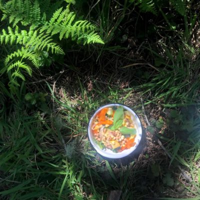 creative backpacking meals - squashatash