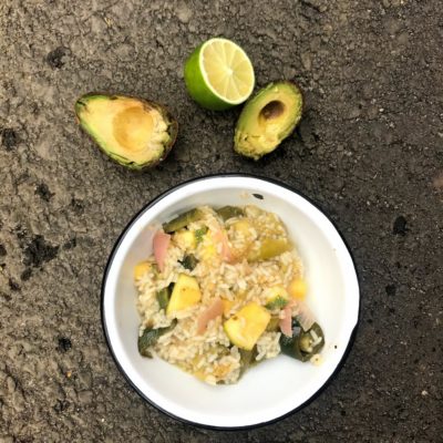 picnic food recipes for two - verde rice