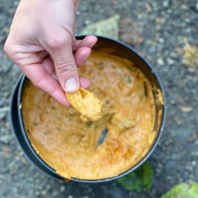 easy camping meals for family- queso