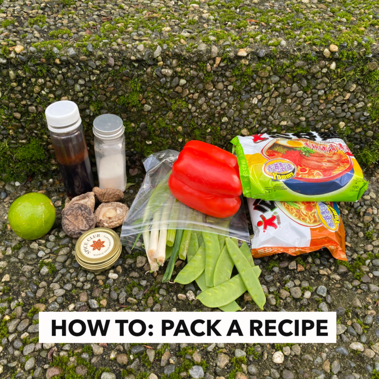 how do I pack recipe ingredients for backpacking trip