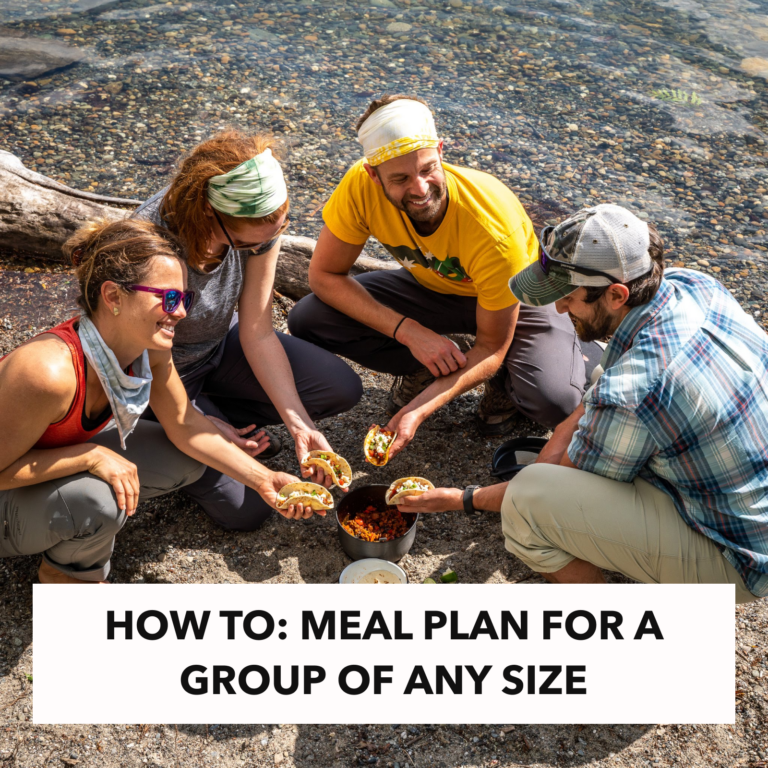 how to plan a meal for group camping