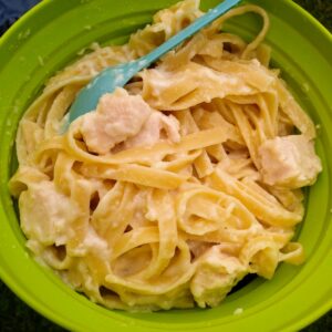 gourmet camping dinner recipes - fettuccini