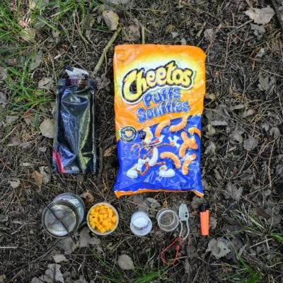 creative backpacking meals - cheeto grits