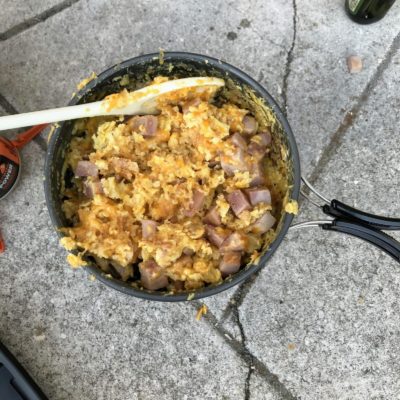 backpacking meals for groups - breakfast bowl