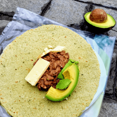 backpacking tortilla recipes - Brekkie trail taco